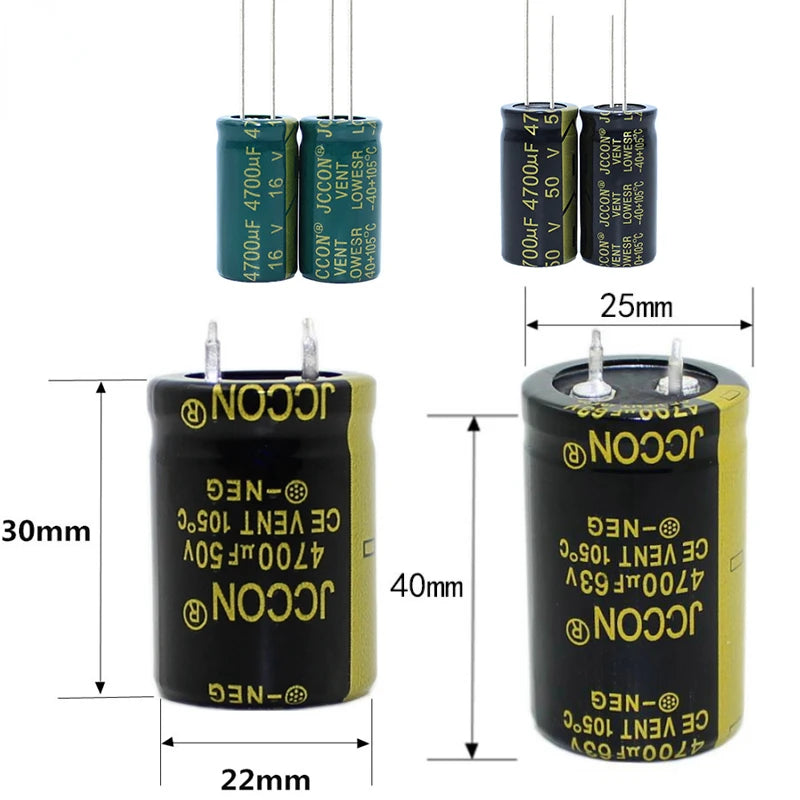 Custom 4700UF Capacitor 10V 16V 25V 50V 63V 80V 100V 4700UF16V 4700UF16V 4700UF25V 4700UF50V Aluminum Electrolytic Capacitor Manufacturer
