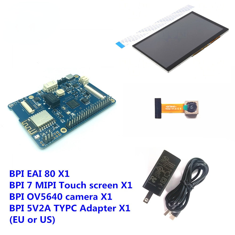 Banana PI BPI EAI 80 Board +7 Inch Touch Screen + OV5640 Camera Module+ Adapter KitCustom PCB wifi charger pcba cricuit board