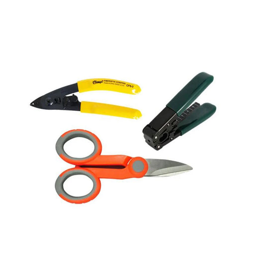 Custom 3 In 1 FTTH Fiber Optic Tool Kit with Rubber insulated wire stripping pliers +Kevlar scissors+ Miller CFS-2 Stripper Use FTTH Manufacturer