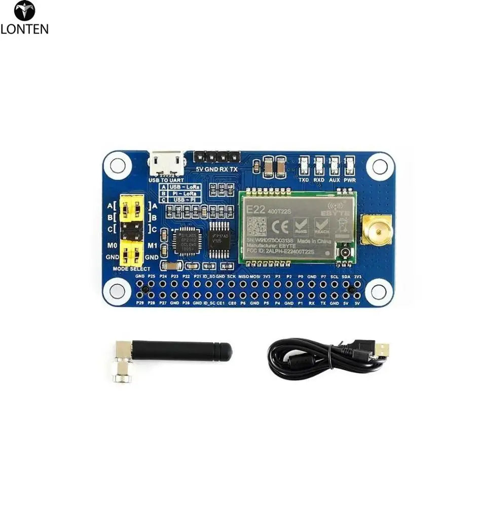 Custom SX1262 LoRa HAT for Raspberry Pi, Spread Spectrum Modulation, 868/915MHz Frequency Band Manufacturer