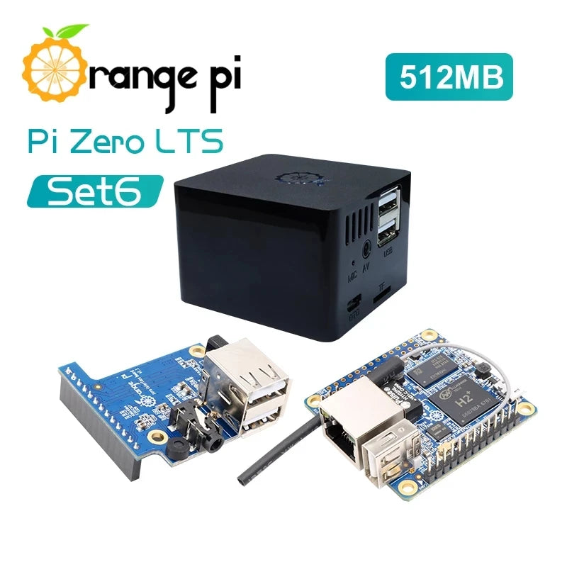 Custom Orange PI Zero LTS 512MB+Expansion Board+Black Case, Mini Single Board Set Manufacturer