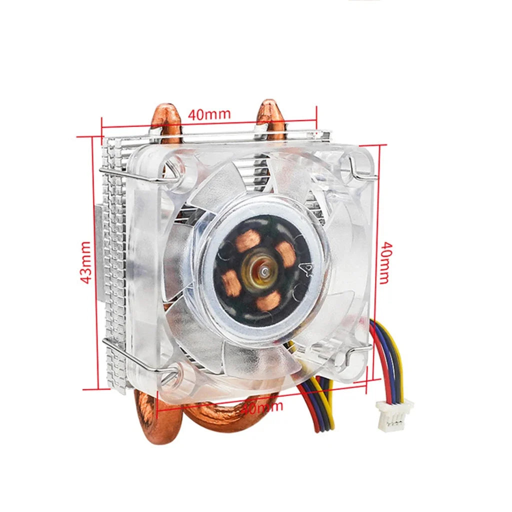 ICE Tower CPU Cooling Fan for Raspberry Pi 5B pi5 Cooler U-Shaped Copper Tube, Cooling Fins, RGB LED Fan, Super Heat Dissipation