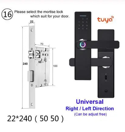 Custom Wifi Electronic Door Smart  Lock With Tuya APP Remotely  Biometric Fingerprint  Smart Card Password tuya smart lock Manufacturer