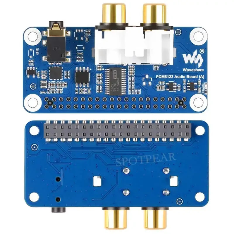 PCM5122 I2S DAC HIFI Sound Card for Raspberry Pi 5/4/Zero, Plug and Play Hi-Fi Audio Shield Board