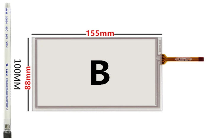 Custom 6.5 Inch 155mm*88mm High Compatibility Universal Digitizer Touch Screen Glass Panel For Car Navigation HSD062IDW1 TM062RDH01 Manufacturer