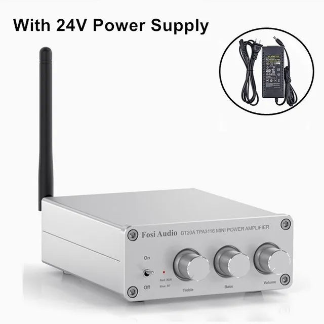 Custom Audio BT20A  TPA3116D2 Sound Power Amplifier 100W Mini HiFi Stereo Audio Class D Amp Bass Treble For Speakers Manufacturer
