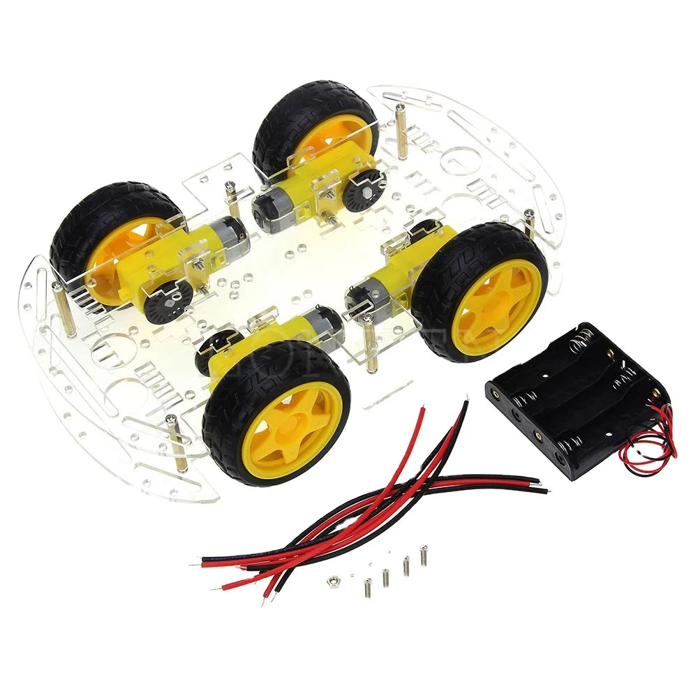 Custom Lonten 4WD Smart Robot Car Chassis Kits New Smart Car Chassis with Speed Encoder Electronic Components Manufacturer