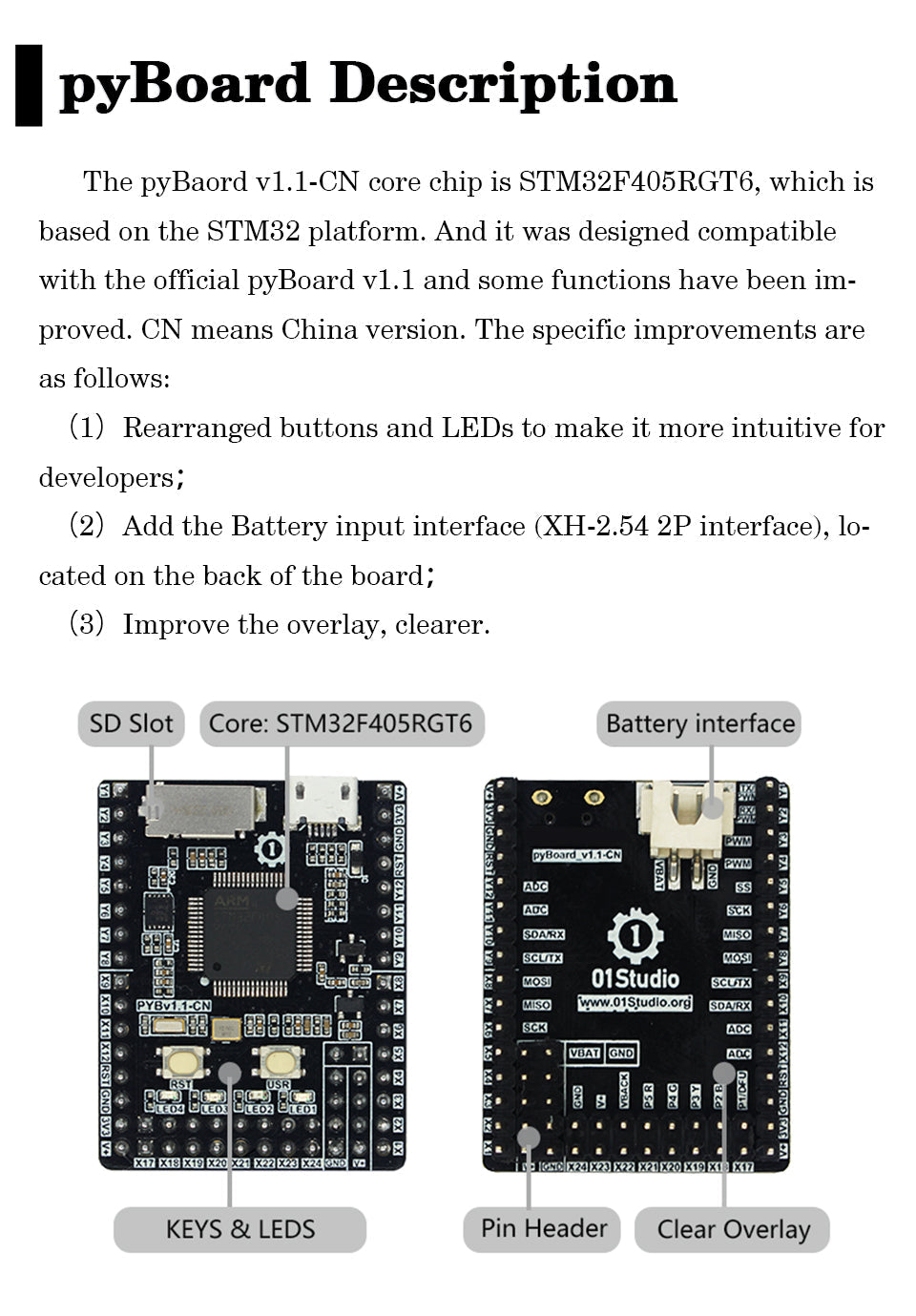 Custom PCB power amplifier oem pcba MicroPython pyBoard V1.1 CN STM32 Python Programming Development Embedded Demo Board