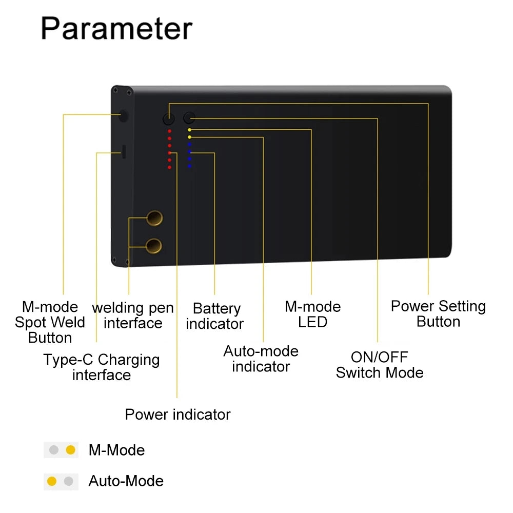 Custom 6 Gears Adjustable Mini Spot Welders Type-C Interface Quick-Releases Pens Spot Welding Machine Spot Welding Pen for 18650 Batter Manufacturer