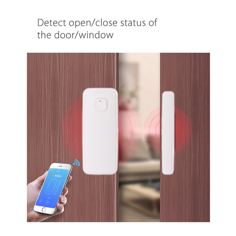 Custom 2.4GHz WiFi Wireless Door Sensor Detector Window Sensor Infrared Work with Alexa Echo Tuya Smart Life Easy Setup Manufacturer