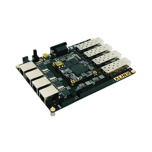 Custom AX7101 Brand XILINX A7 FPGA Development Board Artix-7 XC7A100T 4 Ethernet 4 SFP RS232 VGA fpga Evaluation kit  Custom PCB Manufacturer