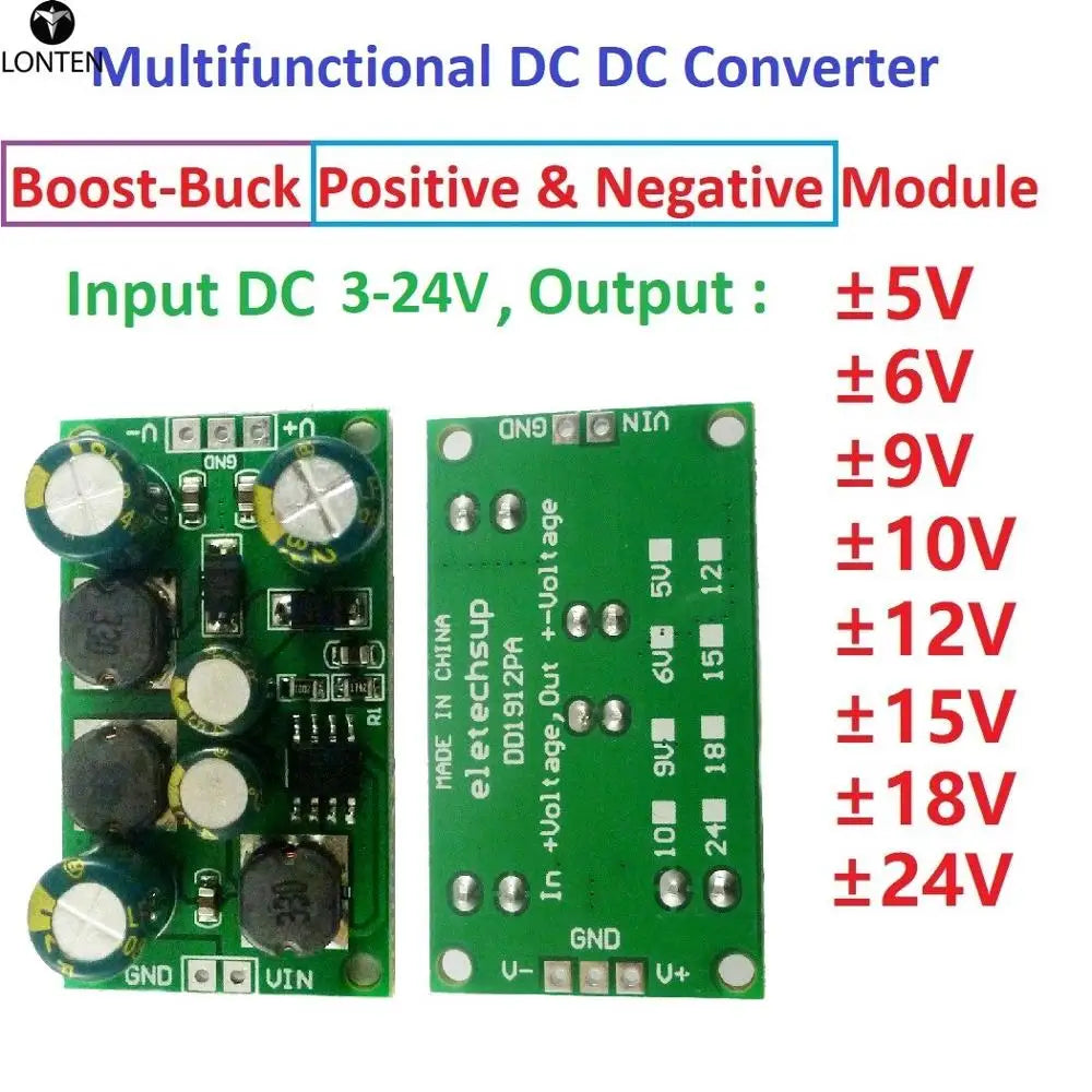 Custom 2 in 1 8W Boost-Buck Dual +- Voltage Board 3-24V to 5V 6V 9V 10V 12V 15V 18V 24V for ADC DAC LCD op-amp Speaker Manufacturer