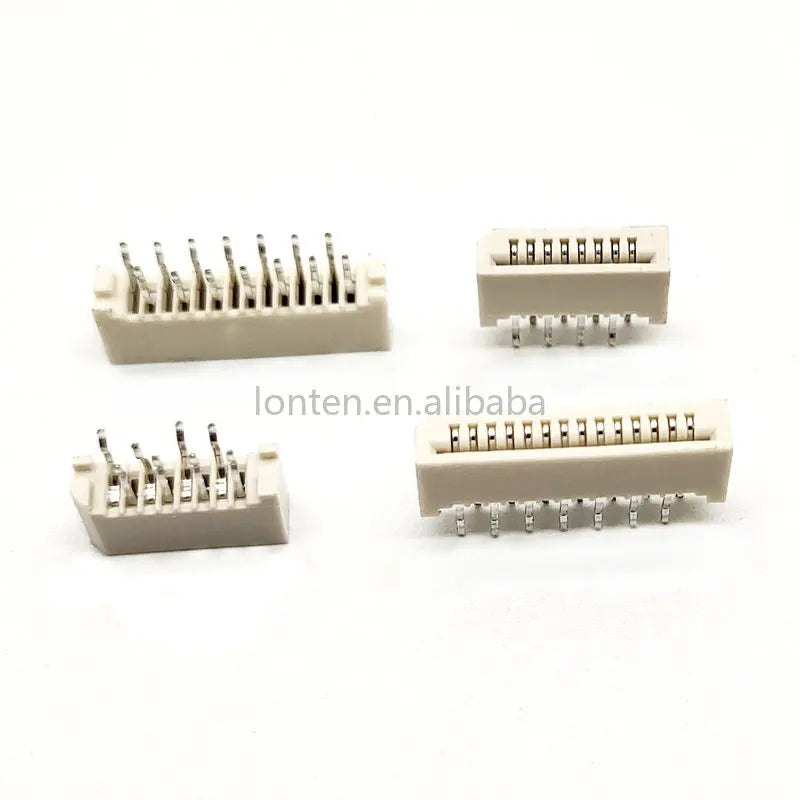 Custom 1.0mm FPC/FFC Connector LCD Flexible Flat Cable Socket Double Row DIP Straight Pin Type 4 6 8 10 12 14 18 20 22 24 30 Pin Manufacturer