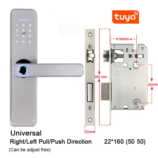 Custom Hot Tuya Smart lock Waterproof smart Fingerprint door lock WiFi lock Manufacturer