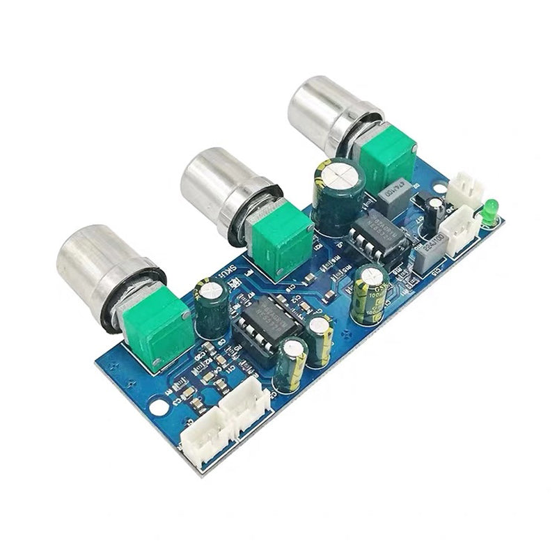 NE5532 tone Preamplifier Board 2.1 Channel Audio equalizer Subwoofer Preamp Tone Control Bass Pre amplifier DC10-24V customize