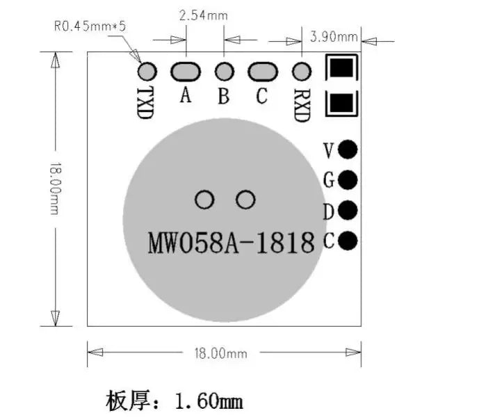 Custom NEWEST 5.8GHz microwave motion sensor with antenna and robust performance intelligent algorithm pir motion sensor Manufacturer