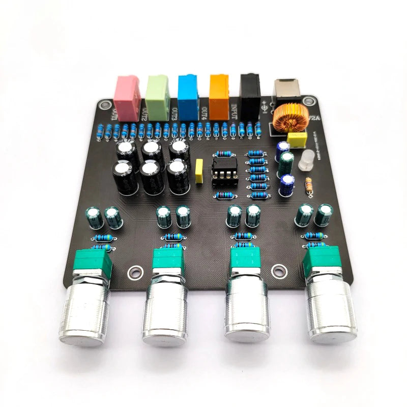 Custom 1 Input 4 Output AUX Hub Audio Distributor Signal Selector Switch Audio Source Switcher For Amplifier Board pcb assembly Manufacturer