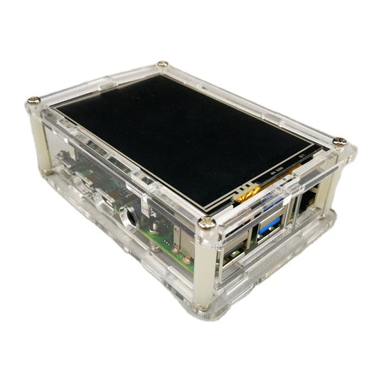 Raspberry Pi 4 full cover acrylic Case Box (can assemble 3.5 inch screen ) for Raspberry Pi 4 case LT-4B18 customize