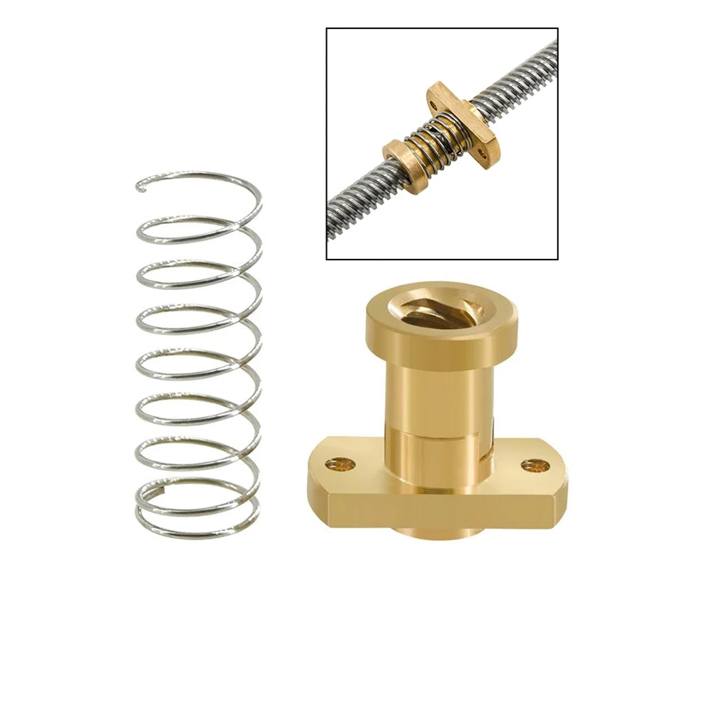 Custom Anti - back lash TR8 lead screw brass nut POM nut for upgrade Ender 3 CR-10 and clone 3D printer anti backlash Spring Loaded Nut Manufacturer