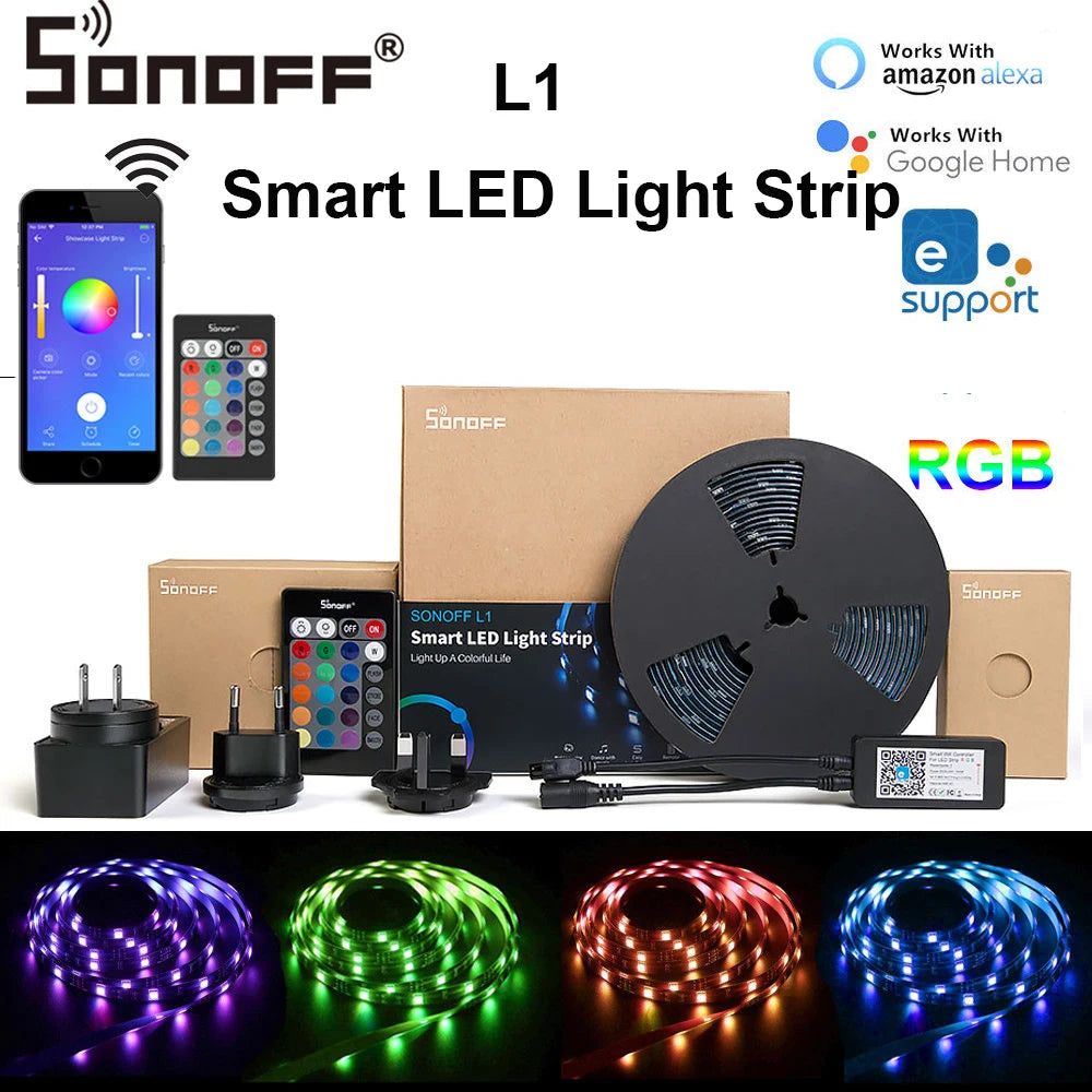 Custom Lonten  L1 Smart LED Light Strip Dimmable Waterproof WiFi Flexible RGB Strip Lights Work with Alexa Google Home EWelink Dance Manufacturer