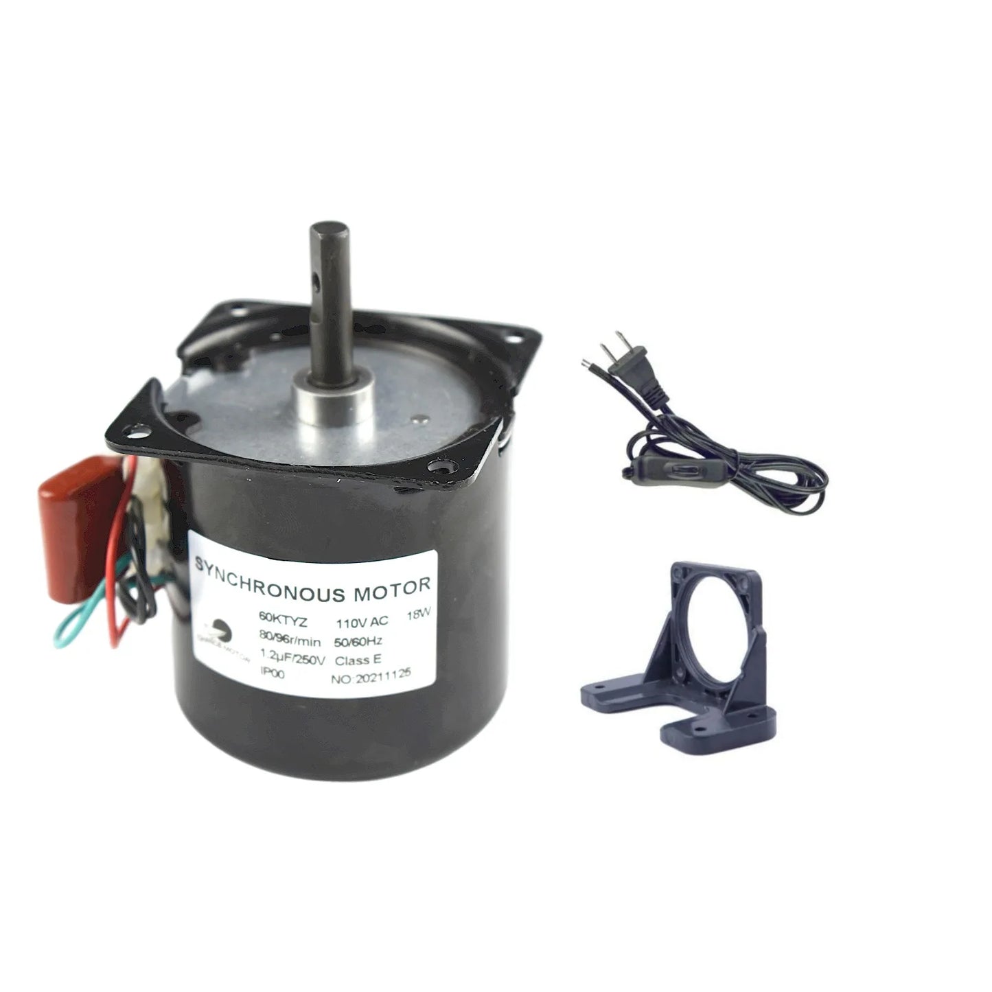 Custom  60KTYZ 110V CW/CCW Permanent Magnet Synchronous Gear Motor and Switch Plug Extension Manufacturer