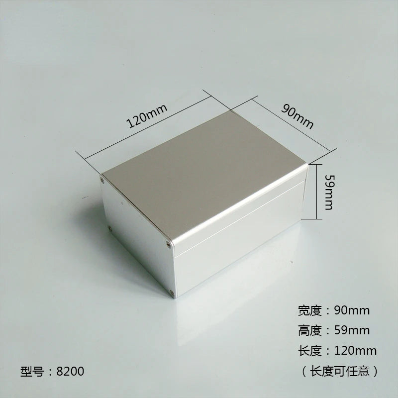 Custom  Silver Aluminium Enclosure Case Mini Electronic Project Box 90x59x100/120mm Manufacturer