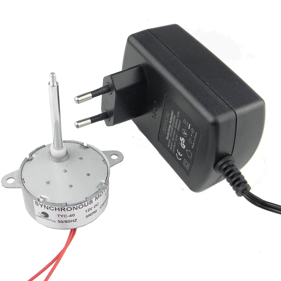 Custom Group of AC Input 100V-220V Output DC 12V Power Source  TYC-40 DC 12V 5RPM Synchronous Motor For Christmas Trees Manufacturer