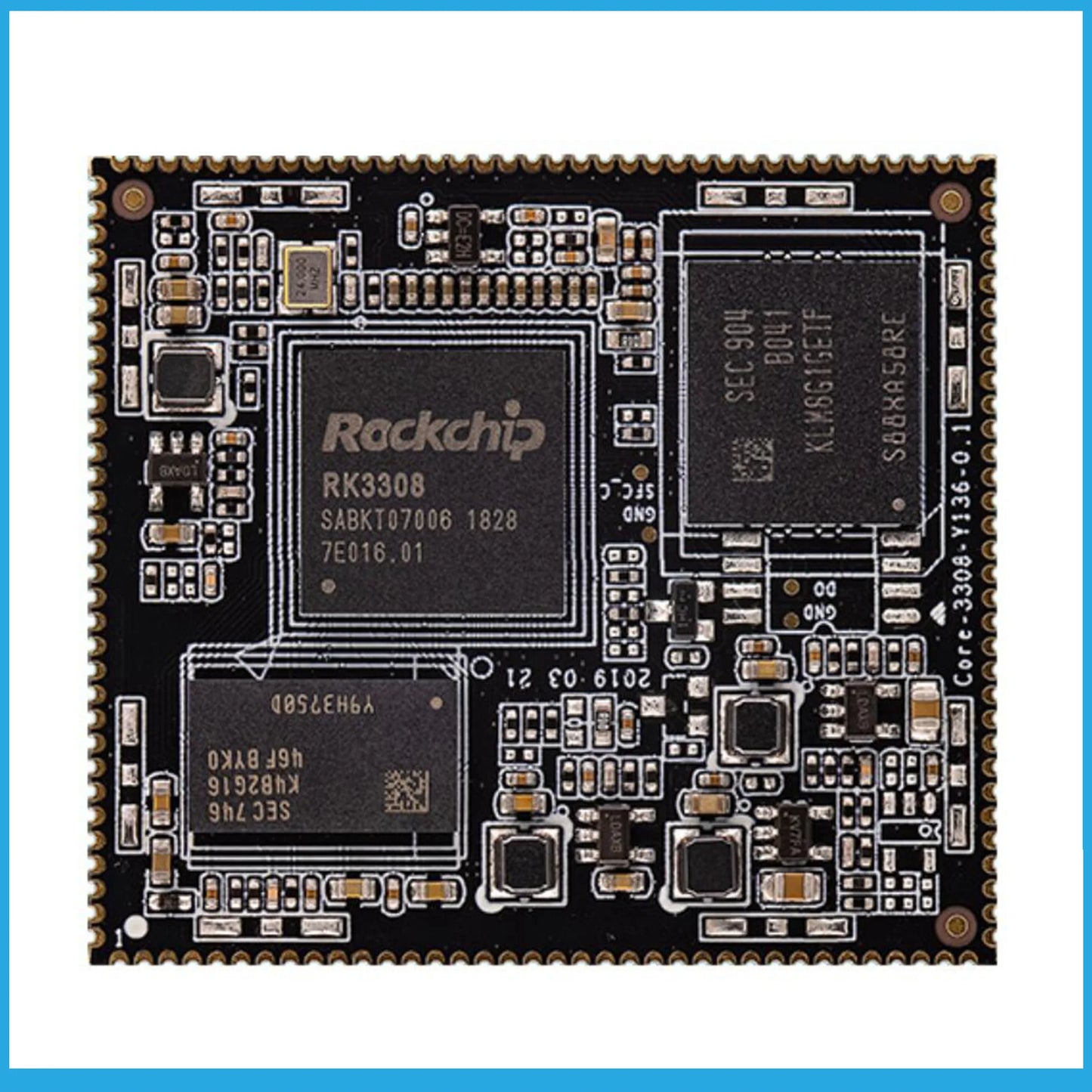 Custom RK330Y IOT quad-core 64 bit core board single chip microcomputer intelligent IoT verbal recognition Linux development board Manufacturer