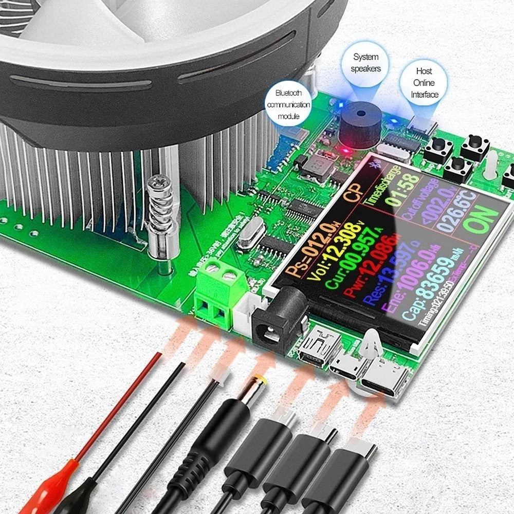 Custom 150W DL24 2.4 Inch LCD DC USB Tester Electronic Load Support APPs Battery Capacity Discharge Charge Power Meter Checker Power Manufacturer