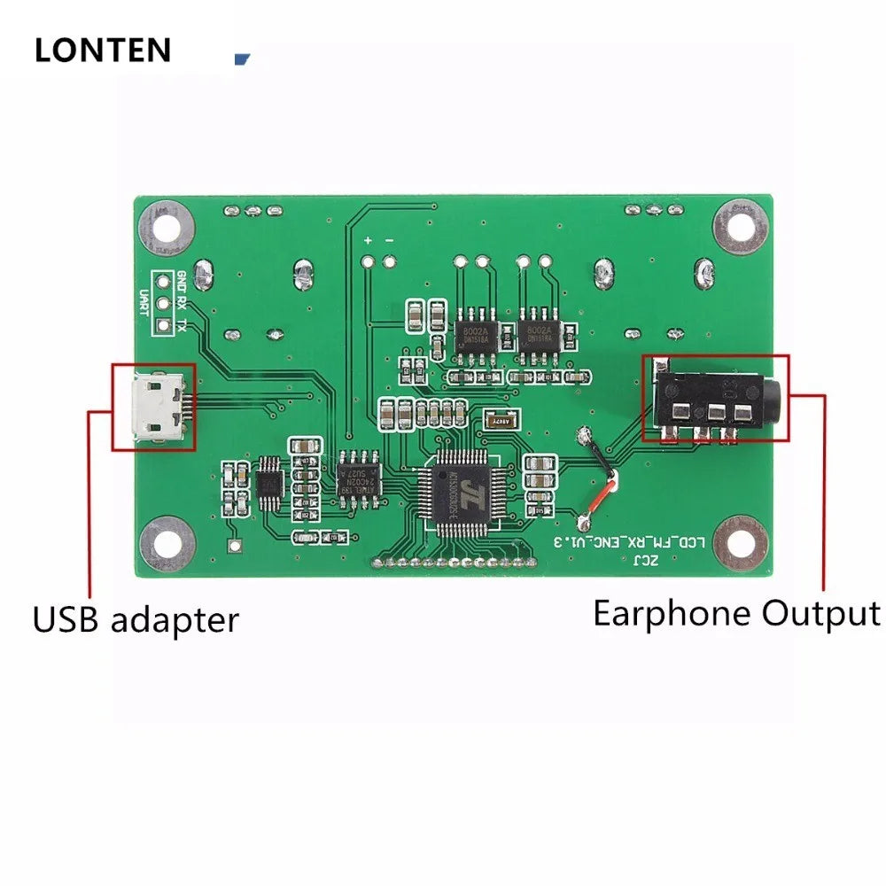 Custom double-sided pcb boards factory multilayer printed circuit board manufacture pcb Digital Stereo FM Radio Receiver Module Manufacturer