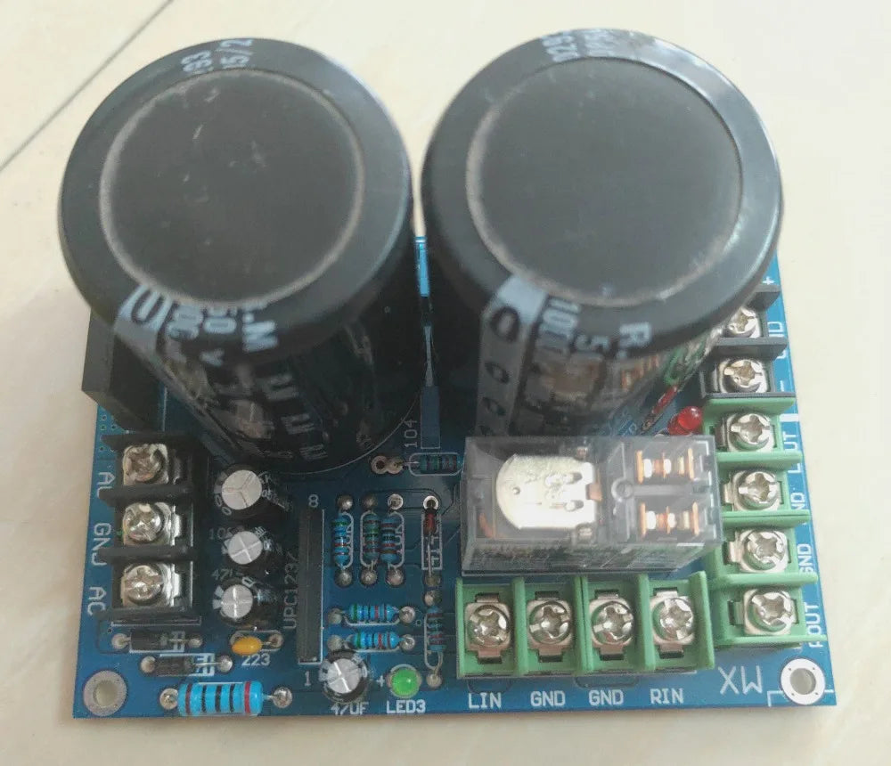 Custom Rectification and filtering power supply with speaker protection integrated rear power amplifier board PCB empty board