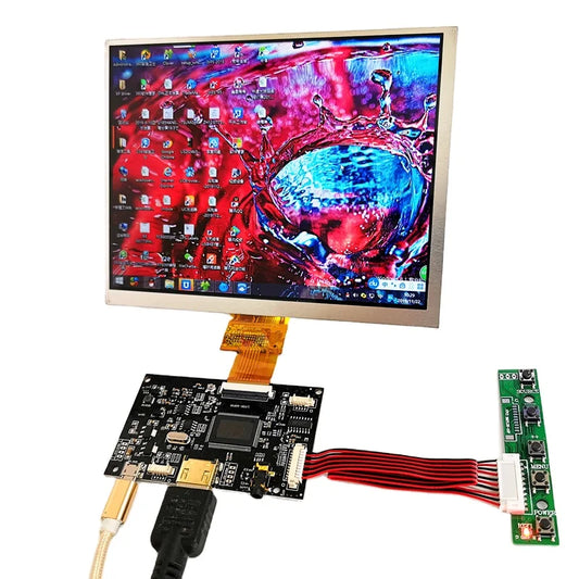 Custom 8 inch  IPS 1024 * 768 LCD panel+LCD driver module DYI kits for Raspberry Pi 3B 2 Car LCD module Manufacturer