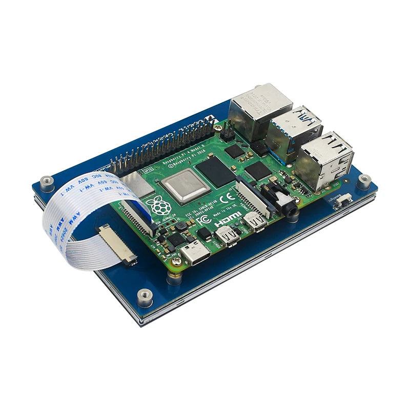 LONTEN Raspberry Pi 5 Inch DSI LCD Capacitive Touch Screen 800x480 for RPi 5/4B/3B+/3B Monitor Holder