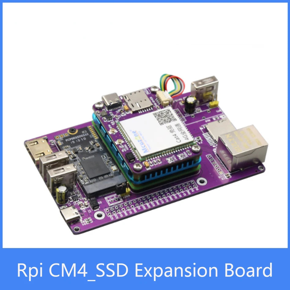 Custom Raspberry Pi CM4 CM4_SSD Expansion board Aluminum Case With heatsink NVME M.2 USB HD Manufacturer