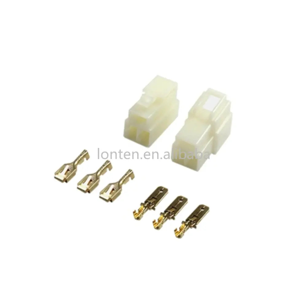 Custom Custom 10 sets 6.3mm connector 1P/2P/3P/4P/6P/9P pin Electrical 6.3 Connector Kits Male Female socket plug for Motorcycle Car Manufacturer