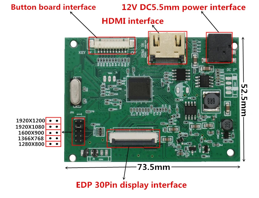 Custom 13.3 Inch For Raspberry Pi Banana/Orange Pi Mini Computer IPS LCD Screen Display Monitor HD-Compatible Driver Control Board Manufacturer