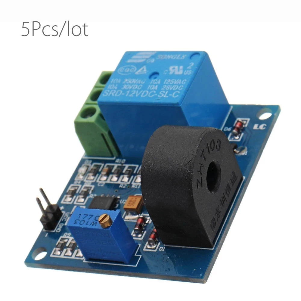 Custom 5Pcs/Lot DC 12V 5A Overcurrent Protection Sensor Module AC Current Detection Relay Module Switch Output Manufacturer