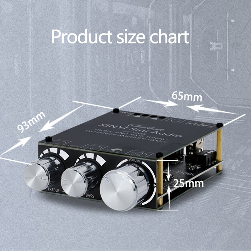 2*100W Power Stereo Amplifier Board 2.0 Channel Class D Home Theater Equalizer Music Receiver amplifiers speakers pcb assembly Customize