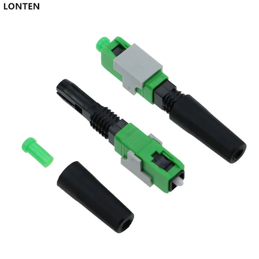 Custom 100PCS FTTH SC APC FTTH pre-bur fiber optic quick connector SC APC FTTH Fiber Optic Fast Connector SC Connector Manufacturer