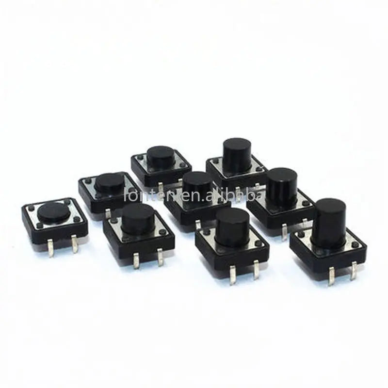 Custom 50pcs 12X12 Tact Switch DIP 4 Pin Key switch Micro switch 4P 12*12*4.3MM/5MM/6MM/7MM/8MM/9MM/10MM/12MM Manufacturer