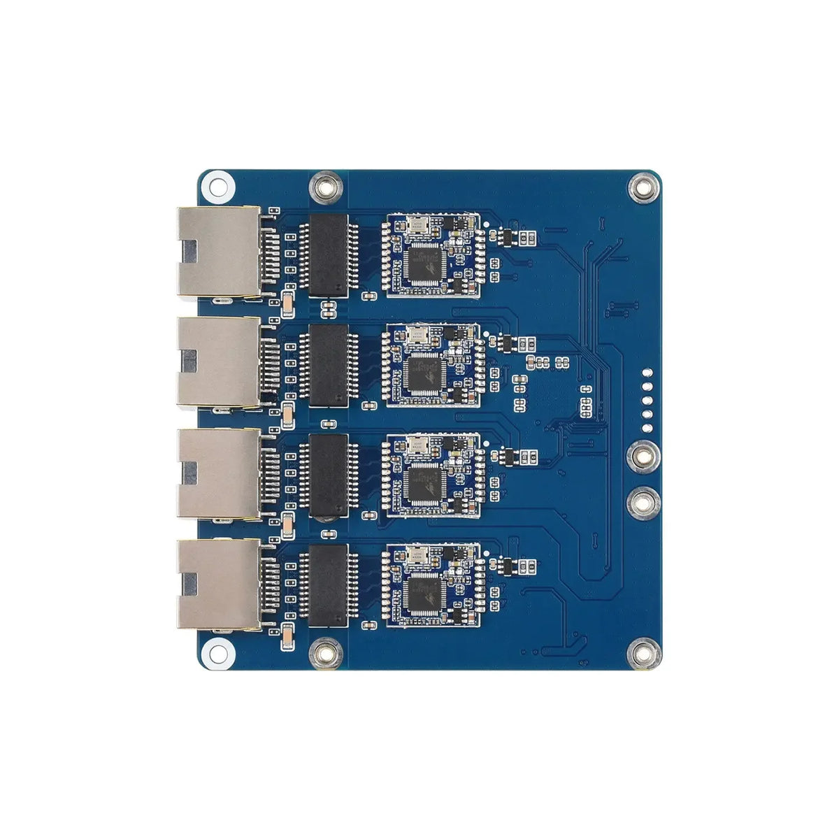PCIe to 4-Channel Gigabit Ethernet HAT for Raspberry Pi 5, Realtek RTL8153 Chip, Plug  Play on Pi OS