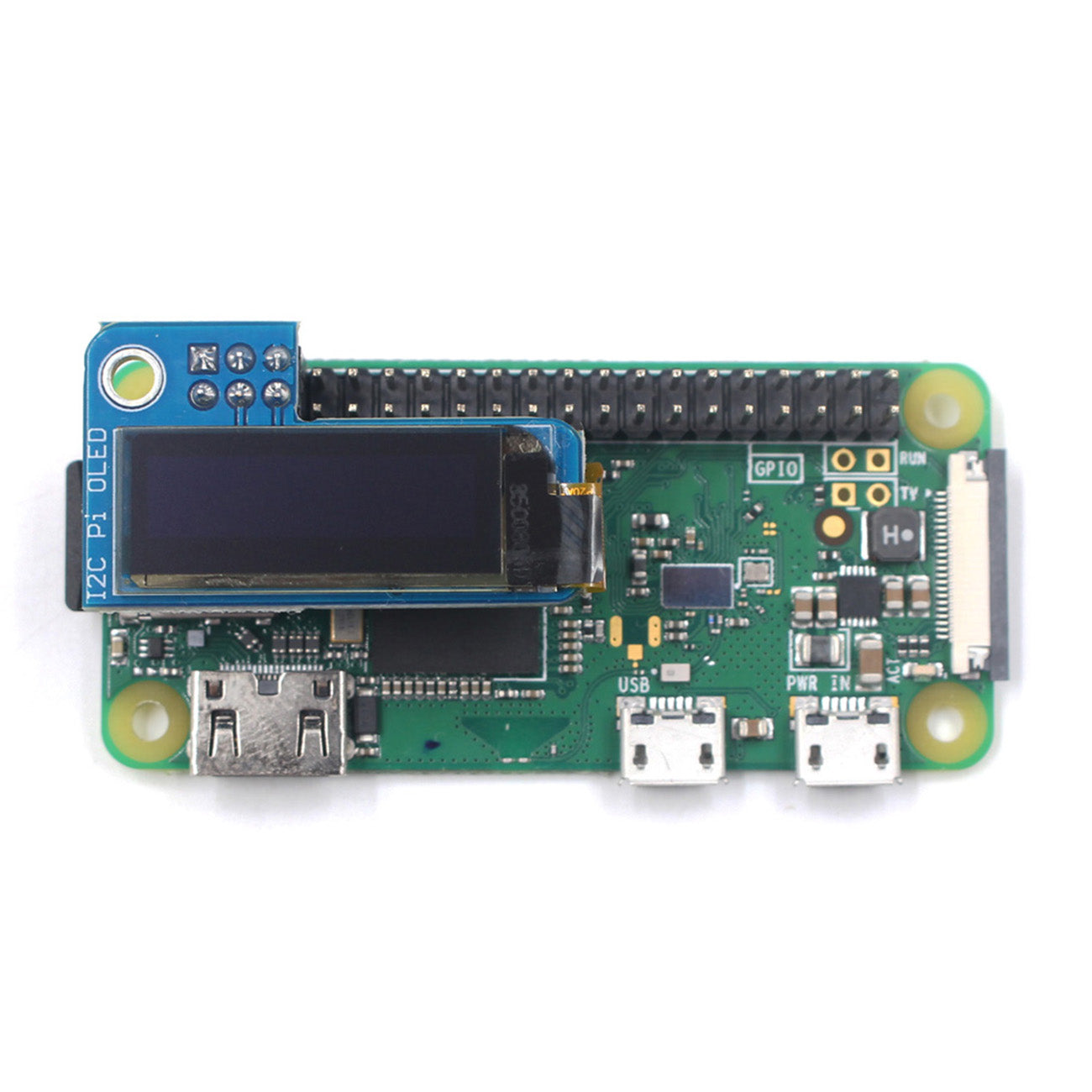 Pi OLED 0.91/0.96 inch IIC I2C 128x32 OLED Monochrome Screen Add-on for Raspberry Pi Zero SSD1306 Blue DC 3.3V FZ3579 Custom