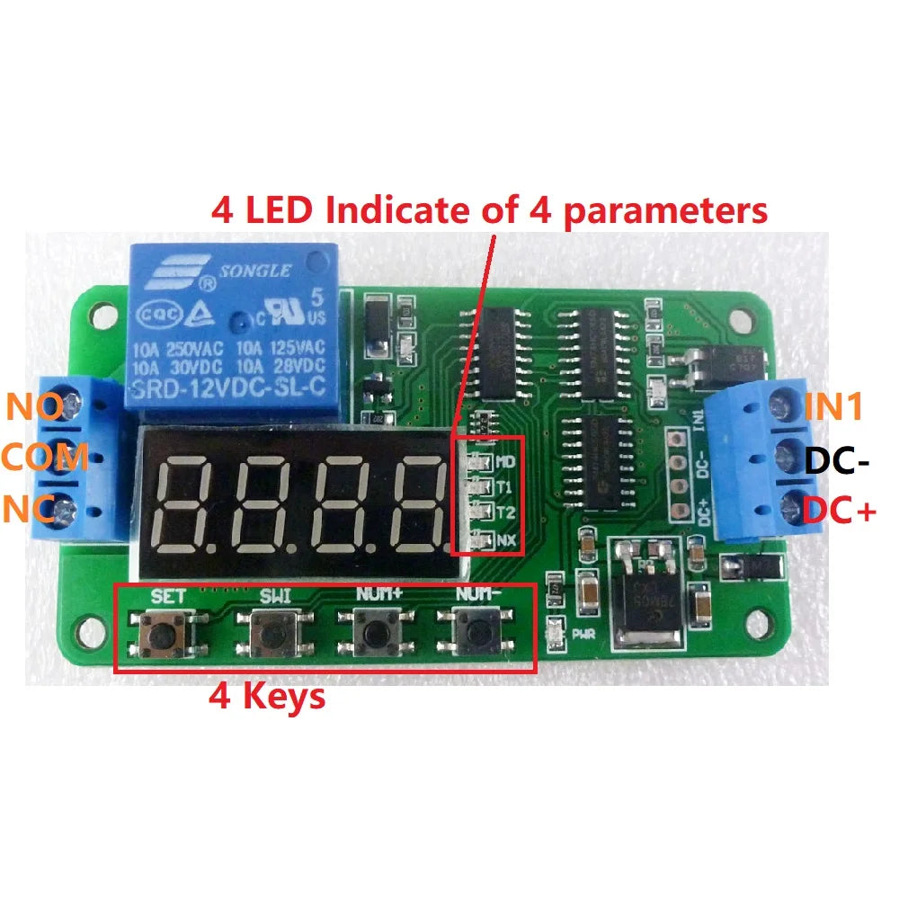 Custom OEM DC 5V 12V 24V Multifunction Delay Relay Time Switch Turn on/off PLC Module Manufacturer