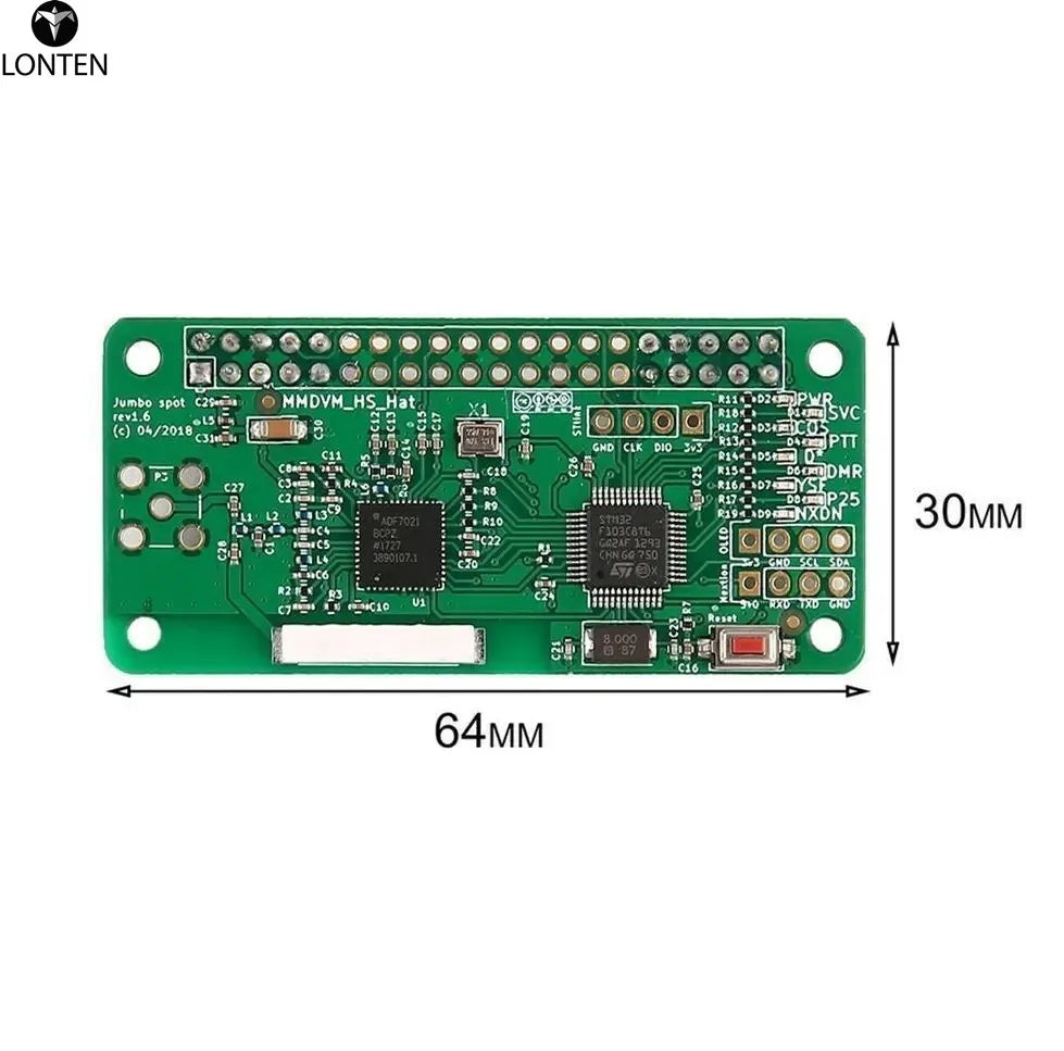 Custom Lonten MMDVM hotspot Support P25 DMR YSF DSTAR + raspberry Pi-Zero w +OLED +Antenna + Case + TF card READY TO QSO jumbospot Manufacturer