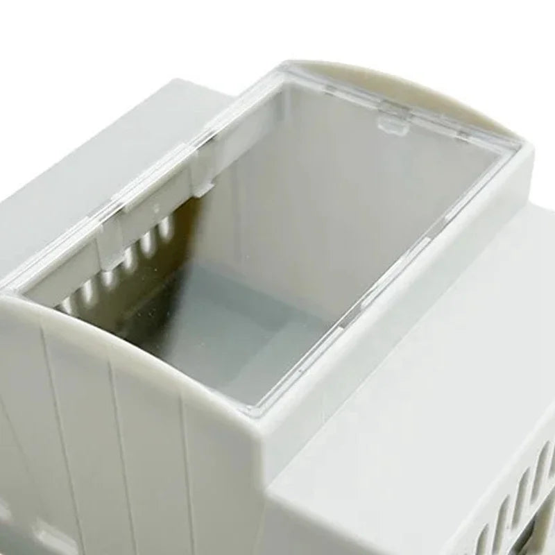 Case DIN Rail Shell White ABS Large Inner Space Clear Top Windows Electric Box For Rpi 5 Pi 5 For Raspberry Pi 5