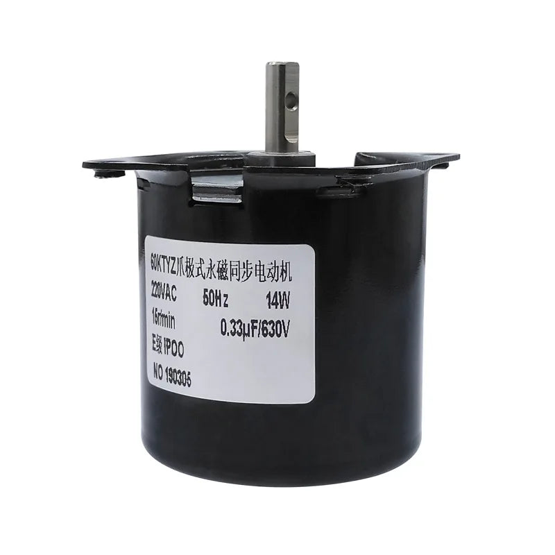 Custom 60KTYZ Permanent Magnet Synchronous Motor AC220V 14W Gear Motor 2.5/5/10/15/20/30/50/60/80/110rpm Manufacturer