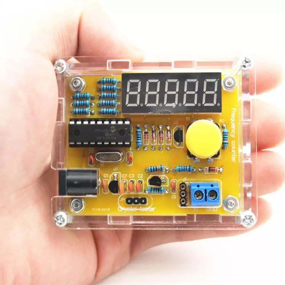 Custom 1Hz-50MHz Crystal Oscillator Frequency Tester Counter Meter With Acrylic Case Box Module Manufacturer