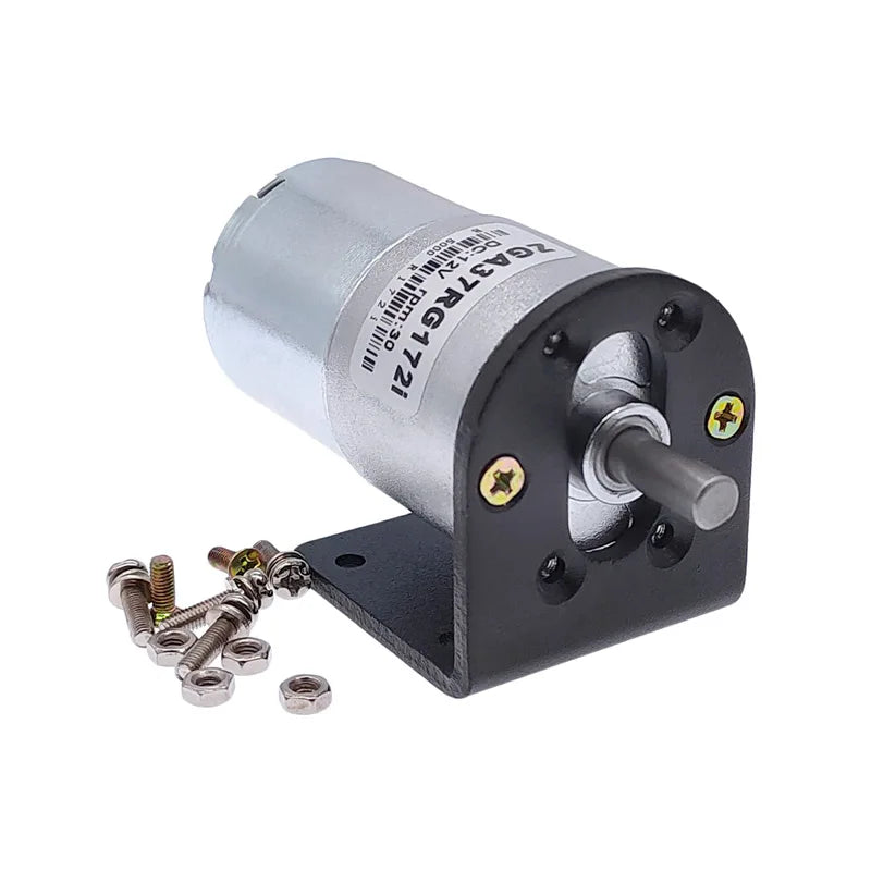 Custom Mounting bracket+gear motor GA37RG high torque electric 12V 24V DC motor with motor holder Manufacturer