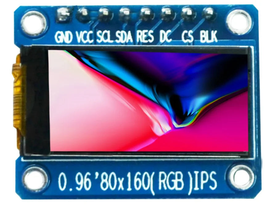 Custom IPS 0.96 inch 7P SPI HD 65K Full Color LCD Module ST7735 Drive IC 80*160 (Not OLED) Manufacturer