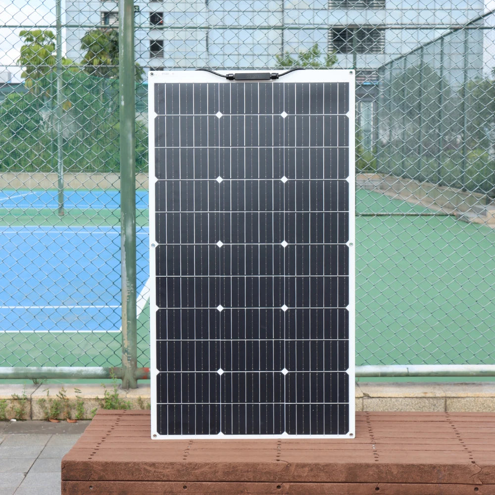 Custom 100W 18V High-efficiency Solar Panel Monocrystalline Cell Flexible Panel Solar System Kit Paneles Solares 12V Battery Charger Manufacturer